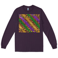 Plum mardi gras leopard glitter bead Long Sleeve Tee - BarkalooDesign