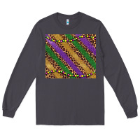 Smoke mardi gras leopard glitter bead Long Sleeve Tee - BarkalooDesign