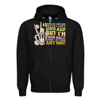 Black some things are better left unsaid Zipper Hoodie - MaliasSmallBusiness