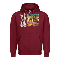 Burgundy some things are better left unsaid Zipper Hoodie - MaliasSmallBusiness