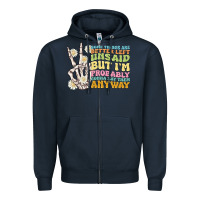 Navy some things are better left unsaid Zipper Hoodie - MaliasSmallBusiness