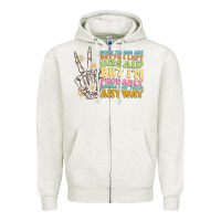 Oatmeal Heather some things are better left unsaid Zipper Hoodie - MaliasSmallBusiness