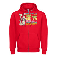 Red some things are better left unsaid Zipper Hoodie - MaliasSmallBusiness