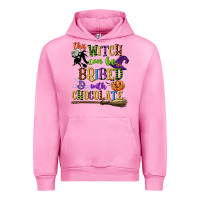 Fuchsia Pink this witch can be bribed with chocolate Urban Hoodie - CowGirlArtShop
