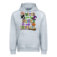 Heather Grey this witch can be bribed with chocolate Urban Hoodie - CowGirlArtShop