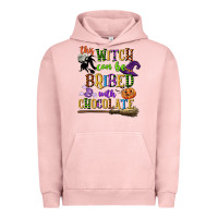 Pigment Salmon this witch can be bribed with chocolate Urban Hoodie - CowGirlArtShop