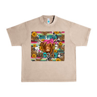 French Oak just a little moody long haired cow Urban Heavy Tee - Jasminsmagicworld