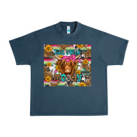 Midnight Navy just a little moody long haired cow Urban Heavy Tee - Jasminsmagicworld