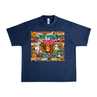 Navy just a little moody long haired cow Urban Heavy Tee - Jasminsmagicworld
