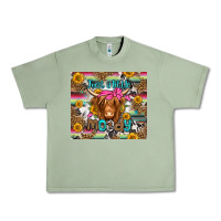 Oil Green just a little moody long haired cow Urban Heavy Tee - Jasminsmagicworld