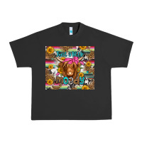 Pigment Black just a little moody long haired cow Urban Heavy Tee - Jasminsmagicworld