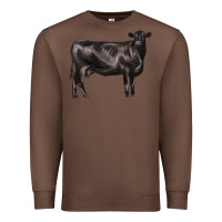 Chestnut black angus cow Premium Sweatshirt - LillyAllenDesigns