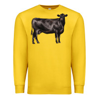 Lemon black angus cow Premium Sweatshirt - LillyAllenDesigns