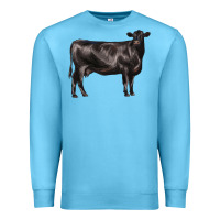 Ocean Blue black angus cow Premium Sweatshirt - LillyAllenDesigns