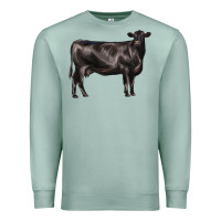 Seafoam black angus cow Premium Sweatshirt - LillyAllenDesigns