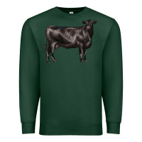 Sports Green black angus cow Premium Sweatshirt - LillyAllenDesigns