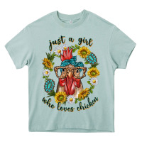 Arona just a girl who loves chicken with sunflowers and gemstone Heavy Core Tee - texasbilliewilder