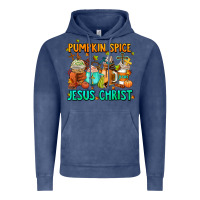 Vintage Denim pumpkin spıce jesus christ coffee cups Vintage Hoodie - AdoDesignShop