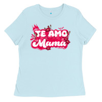 Baby Blue te amo mama Ladies Tee - JahusDesignShop