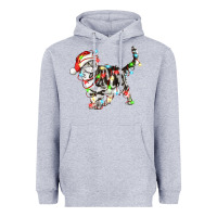 Heather Grey christmas american shorthair cat Heavyweight Hoodie - LillyAllenDesigns