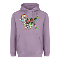 Lavender christmas american shorthair cat Heavyweight Hoodie - LillyAllenDesigns
