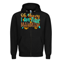 Black oh honey i am that mawmaw nca Zipper Hoodie - NancyCooperArtShop