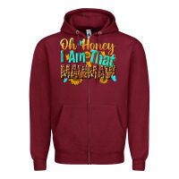 Burgundy oh honey i am that mawmaw nca Zipper Hoodie - NancyCooperArtShop