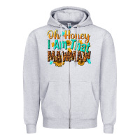Heather Grey oh honey i am that mawmaw nca Zipper Hoodie - NancyCooperArtShop