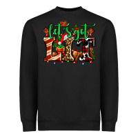 Black lets get lit with Christmas Heavyweight Sweatshirt - AdoDesignShop