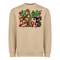 Mushroom lets get lit with Christmas Heavyweight Sweatshirt - AdoDesignShop