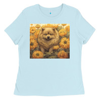 Baby Blue chow chow Ladies Tee - Unal Design