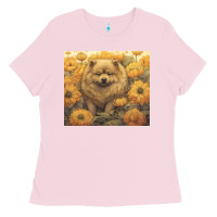 Bubblegum Pink chow chow Ladies Tee - Unal Design