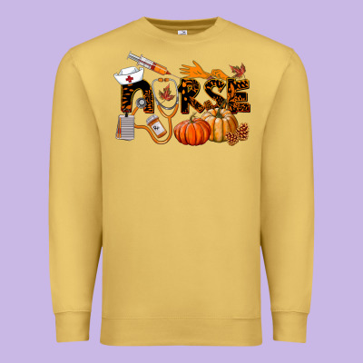 Fall Nurse Premium Sweatshirt Designed By Lillyallendesigns