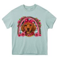 Arona dachshund puppy floral rainbow Heavy Core Tee - Artiststas
