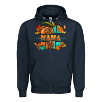 Navy Thankful grateful blessed mama pumpkin Zipper Hoodie - NancyCooperArtShop