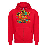 Red Thankful grateful blessed mama pumpkin Zipper Hoodie - NancyCooperArtShop