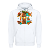 White Thankful grateful blessed mama pumpkin Zipper Hoodie - NancyCooperArtShop