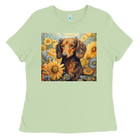 Matcha dachshund Ladies Tee - Unal Design