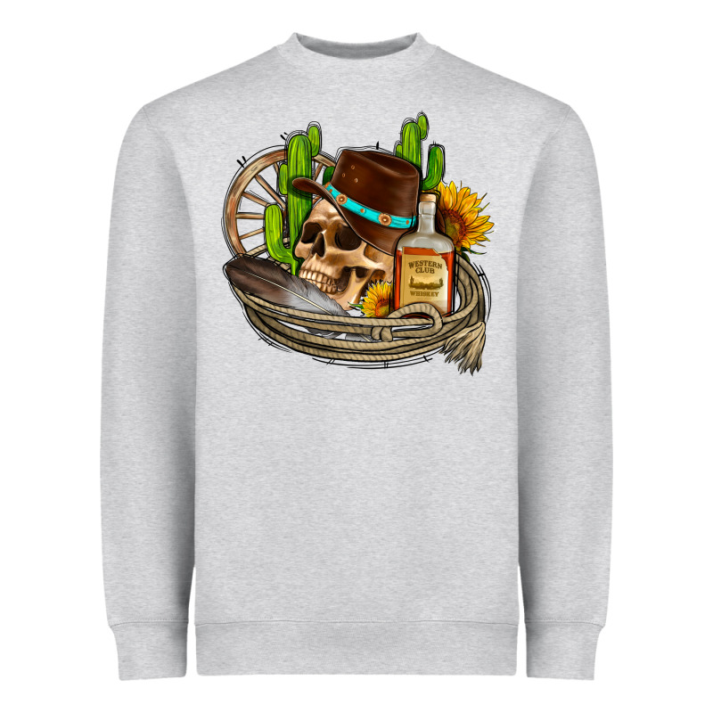 Cowboy Cactus  Sunflowers Whiskey Heavyweight Sweatshirt by AdoDesignShop | Teevron