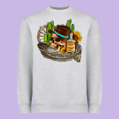 Cowboy Cactus  Sunflowers Whiskey Heavyweight Sweatshirt Designed By Adodesignshop