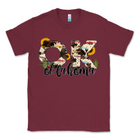 Burgundy oklahoma state cowhide serape cactus Classic Tee - RanaPortraitStore