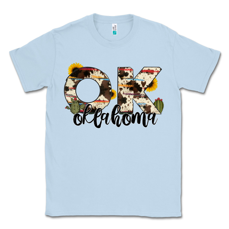 Oklahoma State Cowhide Serape Cactus Classic Tee by RanaPortraitStore | Teevron