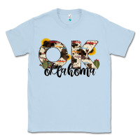 Dusty Blue oklahoma state cowhide serape cactus Classic Tee - RanaPortraitStore