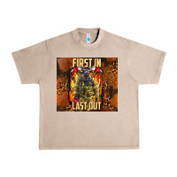 French Oak first in last out firefighter Urban Heavy Tee - AdoDesignShop