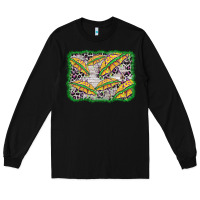 Black mardi gras umbrella background Long Sleeve Tee - BarkalooDesign