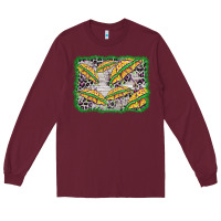 Burgundy mardi gras umbrella background Long Sleeve Tee - BarkalooDesign