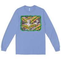Colony Blue mardi gras umbrella background Long Sleeve Tee - BarkalooDesign