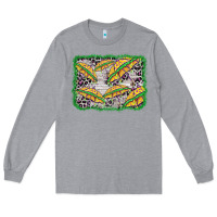 Heather Grey mardi gras umbrella background Long Sleeve Tee - BarkalooDesign