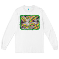 White mardi gras umbrella background Long Sleeve Tee - BarkalooDesign