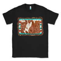 Black leopard serape cowhide  leather background Classic Tee - AdoDesignShop